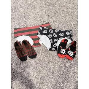 NEW w/o tags Nightmare on Elm Street and Friday the 13th panty/sock sets